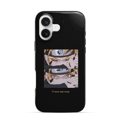 Anime Naruto Never Stop Trying iPhone 16 Case