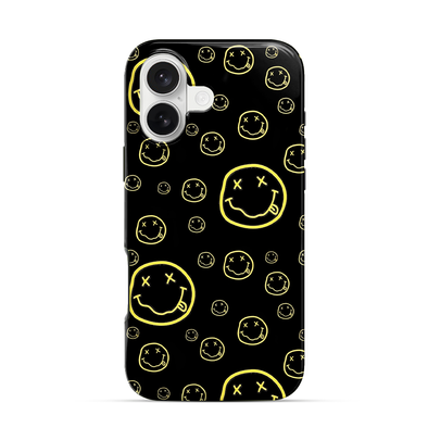 Smiley Black iPhone 16 Case
