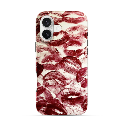 Red Lips Pattern iPhone 16 Case