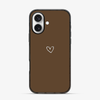 Brown Heart iPhone 16 Case