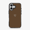 Brown Heart iPhone 16 Case
