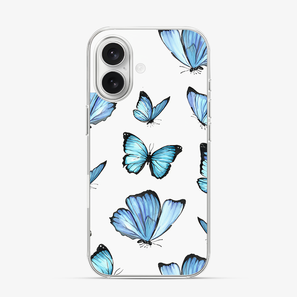 Blue Butterfly iPhone 16 Case